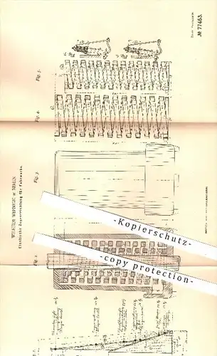 original Patent - W. Wernigh , Berlin , 1893 , Elastische Zugvorrichtung für Fuhrwerke , Wagen , Pferdewagen , Pferde !!