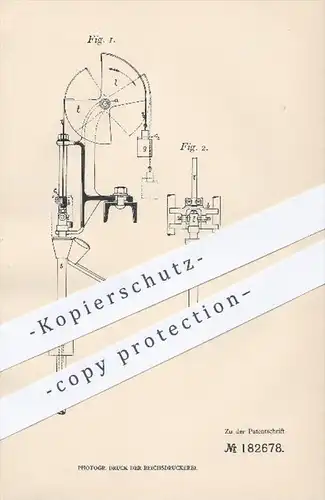 original Patent - H. Keibel , Cottbus 1906 , Ausgleich vom Spindelgewicht an Kötzerspulmaschine , Spulmaschinen  Spindel