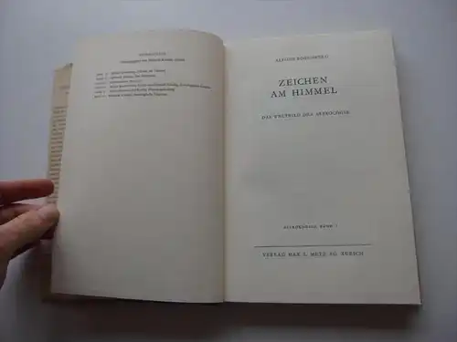 Alfons Rosenberg : Zeichen am Himmel , Das Weltbild der Astrologie , Astrologica Band I. Metz , 1949 , Astronomie