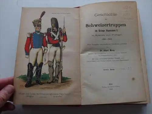 Geschichte der Schweizertruppen im Kriege Napoleons (1807-1814) , Erstausgabe , 1892 ,  RAR , EA , Biel !!!