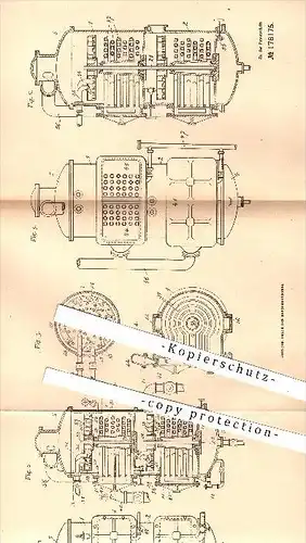 original Patent - Tozaburo Suzuki in Sunamura , Japan , 1905 , Vakuumapparat für Zuckerindustrie , Zuckerfabrik , Zucker