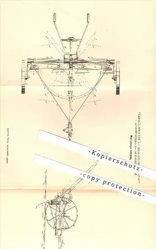 original Patent - Eisenhüttenwerk u. Maschinenbau - Anstalt , Schmiedeberg , Dippoldiswalde , 1880 , Kehrpflug , Pflug !