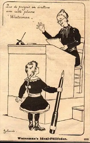 original Werbung - 1911 - Waterman`s Füllfeder , Federhalter , Füller !!!