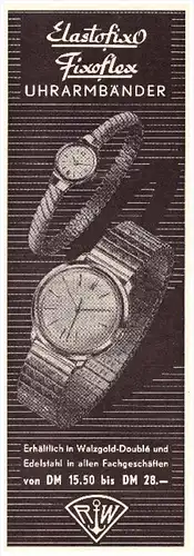 original Werbung - 1959 - Uhr-Armbänder , Elastofix , Juwelier , Uhrmacher , RW !!!