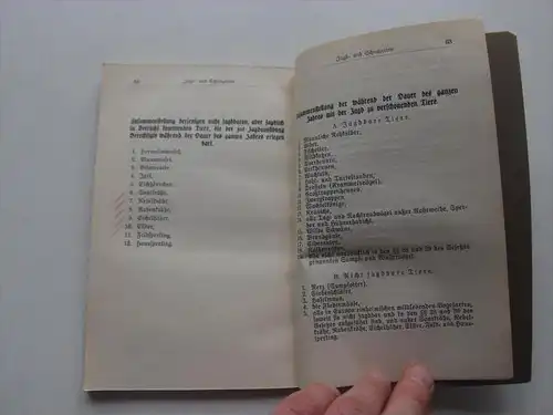 Preußisches Jagdgesetz vom 18. Januar 1934 , Jagdschutzverein , Jagd , Jäger , Preußen !!!