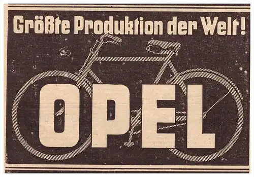original Werbung - 1928 - OPEL , Fahrrad , Fahrräder , Motorrad , Motorräder !!!