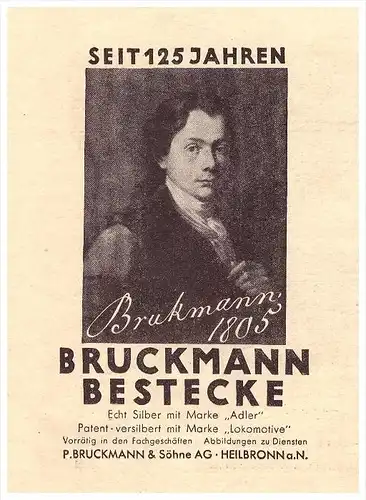 original Werbung - 1930 - Bruckmann Besteck , Heilbronn !!!
