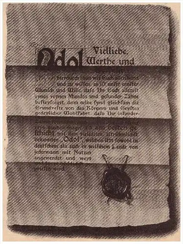 original Werbung - 1907 - Odol , Mundwasser !!!