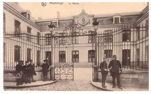 Maubeuge , 1916 , La Mairie , Feldpost , Landwehr Inf. Rgt 77 , Regimentsstab , 111 Inf. Division !!!