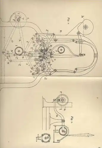 Original Patentschrift - H. Janton in Villeurbanne und Lyon , 1906 , Tüllstuhl , Näherei , Kleidung !!!