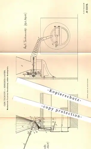 original Patent - Clem. Tschoepe , Remscheid Hasten , 1890 , Feuerrost - Beschickung mittels Drahtspirale | Dampfkessel