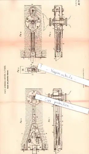 Original Patent  - Paul Loiseau-Arcier in Paris , 1893 , Schloß mit getheiltem Gehäuse !!!