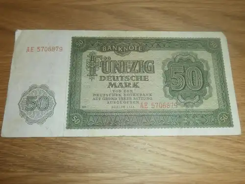 Deutsche Demokratische Republik 50 Deutsche Mark 1948 Geldschein , DDR , Fünfzig Mark !!!