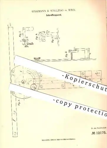 original Patent - Wissmann & Wallegg in Wien , 1879 , Schraffierapparat , Schraffieren , Schraffen , Lineal , Lineale