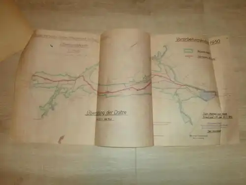 alte Dokumente - Warlin , Mühle Friedland , obere Datze in Mecklenburg , 1951 , mit Karte , Neubrandenburg !!!