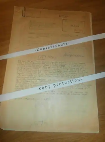 alte Dokumente - Gut Schwichtenberg b. Demmin in Mecklenburg , 1951 , mit Karten , 7 Seiten , Borrentin !!!