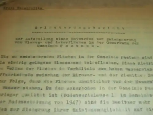 alte Dokumente - Peetsch in Mecklenburg , 1951, mit Karte , bei Wesenberg , Mirow , Neustrelitz !!!