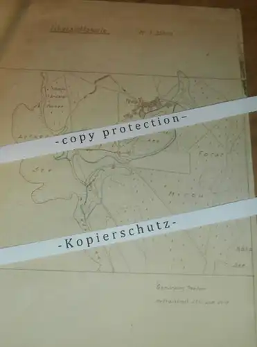 alte Dokumente - Peetsch in Mecklenburg , 1951, mit Karte , bei Wesenberg , Mirow , Neustrelitz !!!