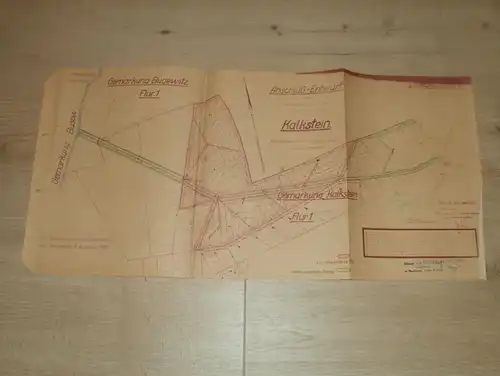 alte Karte - Kalkstein in Mecklenburg , 1950 , Bugewitz , Ducherow , Anklam !!!