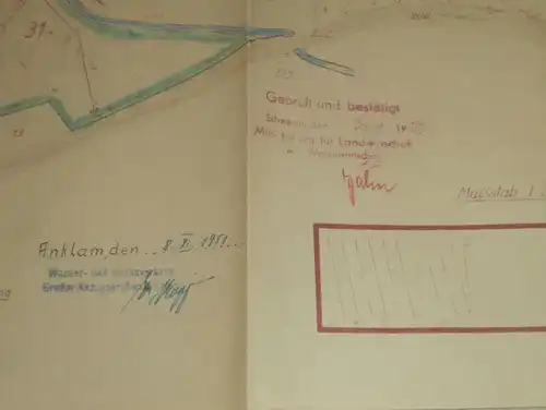 alte Karte - Krien in Mecklenburg , 1951 , Albinshof , Horst , Wegezin , Anklam !!!