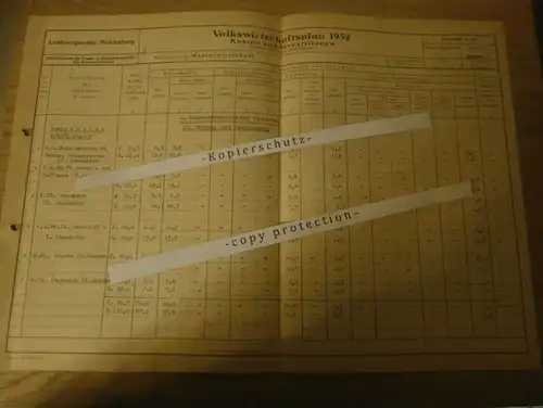 altes Dokument - Landesregierung in Mecklenburg , Ducherow , Neuendorf , Liepen , Japenzin , 1951 , Anklam !!!