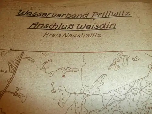 alte Karte - Prillwitz in Mecklenburg , 1951 , Weisdin / Blumholz b. Neustrelitz !!!