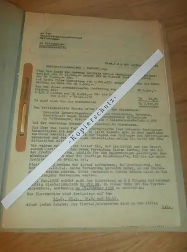 alte Dokumente - Wittenhagen / Feldberg in Mecklenburg , 1951 , Feldberger Seenlandschaft , Neustrelitz !!!