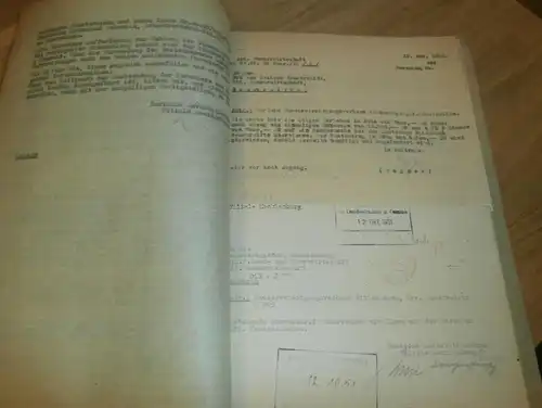 alte Dokumente - Wittenhagen / Feldberg in Mecklenburg , 1951 , Feldberger Seenlandschaft , Neustrelitz !!!