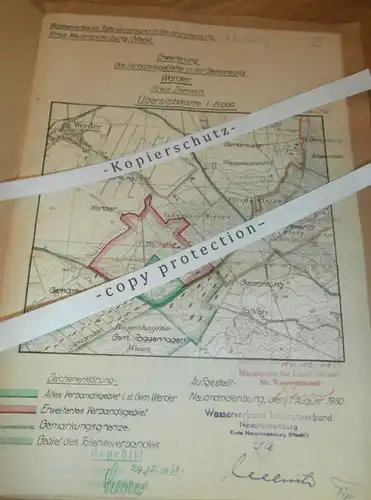 Werder / Demmin in Mecklenburg , 1950 , mit Karten, altes Verzeichnis , Einwohner , Adressbuch , Dahlen , Neubrandenburg