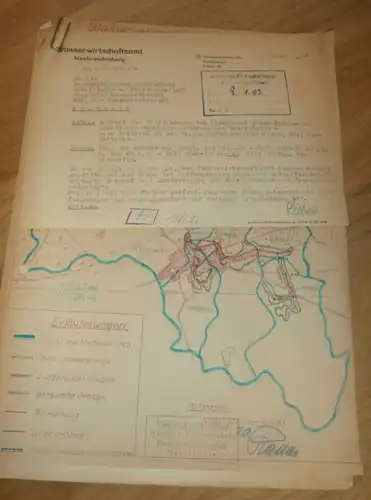 alte Dokumente - Krumbeck , Bredenfelde in Mecklenburg , 1952 , Blankensee , Warbende , Neustrelitz , Neubrandenburg !!!