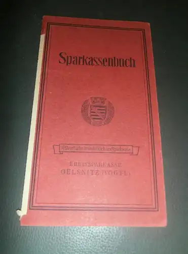 altes Sparbuch Oelsnitz i. Vogtland  / Bad Elster , 1954 - 1960 , Marianne Müller in Bad Elster , Sparkasse , Bank !!!