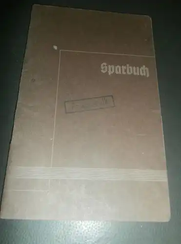 altes Sparbuch Lenzen a. Elbe , 1940 - 1944 , Helmut Vogt in Wustrow , Sparkasse , Bank !!!