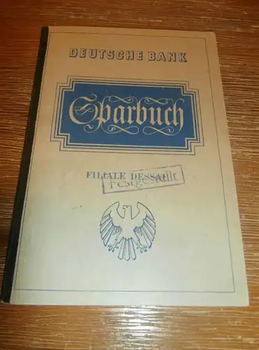altes Sparbuch Dessau , 1943 - 1944 , Charlotte Pollmann , H.L. Heine , Sparkasse , Bank !!!