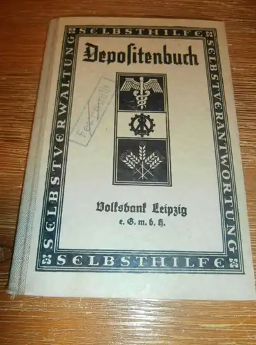 altes Sparbuch Leipzig , 1933 - Juli 1945 , Christa Unger , Sparkasse , Bank !!!
