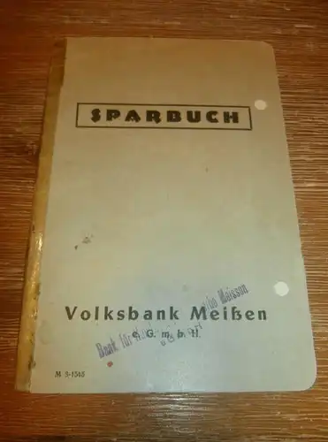 altes Sparbuch Meißen , 1946 - 1948 , Carl Elling , Hans Pollack in Meissen , Sparkasse , Bank !!!