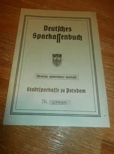 altes Sparbuch Potsdam , 1942 - 1944 , Anita Hans in Potsdam , Sparkasse , Bank !!!