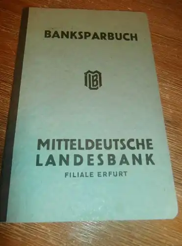 altes Sparbuch Erfurt , 1944 - 1946 , Martha Müller , Sparkasse , Bank !!!