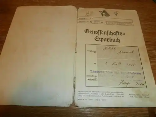 altes Sparbuch Hohenwarsleben , 1935 - 1945 , Hohe Börde , Sparkasse , Bank !!!