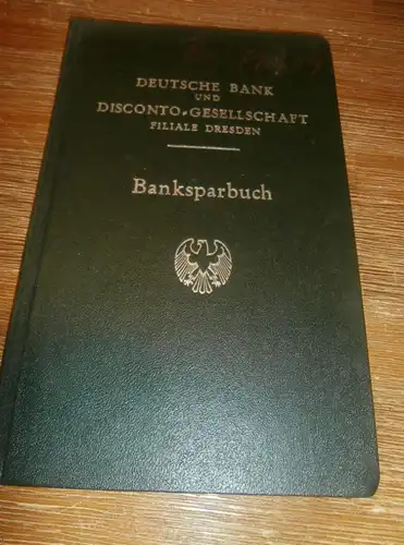 altes Sparbuch Dresden , 1934 - 1943 , Editta Paris-Freyberg in Dresden , Sparkasse , Bank !!!