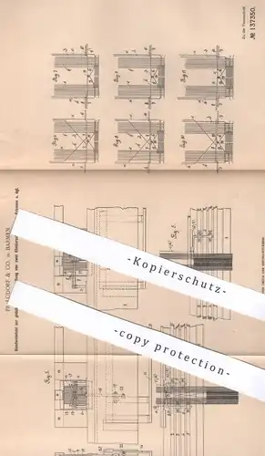 original Patent - Fr. Lüdorf & Co. , Barmen , 1901 , Bandwebstuhl | Webstuhl , Weben , Weberei , Weber , Fransen !!