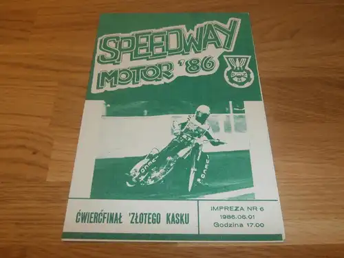 Speedway Lublin 1.06.1986 , Polen , Programmheft / Programm / Rennprogramm !!!