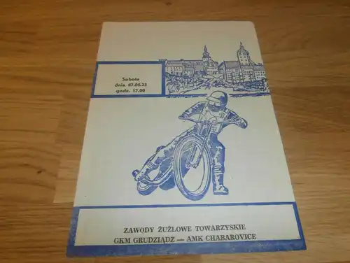 Speedway Chabarovice 23.05.1987 , Programmheft / Programm / Rennprogramm !!!