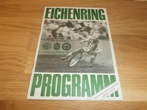 Sandbahn Scheeßel 15.08.1976 , Weltmeisterschaft , Speedway , Programmheft / Programm / Rennprogramm !!!
