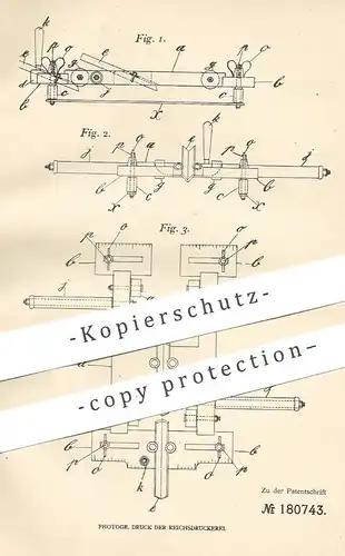 original Patent - Heinrich Schulz , Berlin / Karlshorst , 1906 , Einhobeln der Stakennuten in Holzbalken | Holz , Hobel