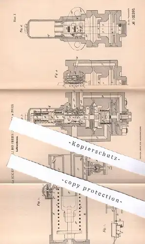 original Patent - La Société Générale des Freins Lipkowski , Paris Frankreich 1897 | Luftdruckbremse | Eisenbahn Bremse