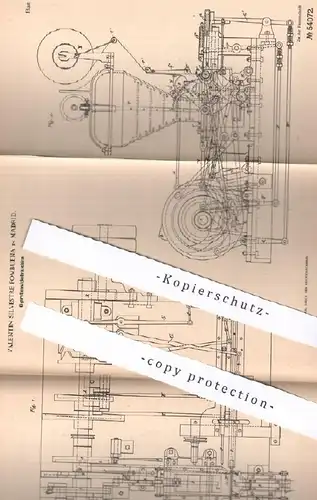 original Patent - Valentin Silvestre Fombuena , Madrid , Spanien 1890 | Zigarettenwickelmaschine | Zigaretten , Zigarren