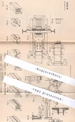 original Patent - Aktiebolaget Göranssons Mekaniska Verkstad , Stockholm , Schweden | Schachteln in Papier einschlagen