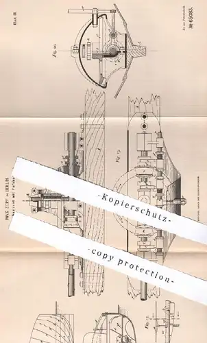 original Patent - Max Zopf , Berlin , 1891 , Schraubenboot mit Fußbetrieb | Boot , Bootsbauer , Schiff , Schiffsbauer !!