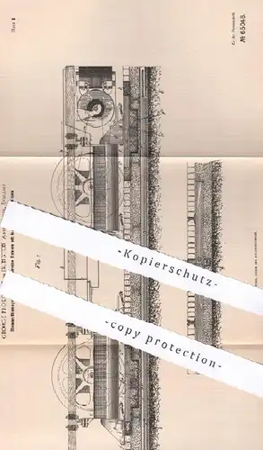 original Patent - George Prokofiew , Islington , Aden Grove , England , 1892 , Stromführungsanlage für elektrische Bahn