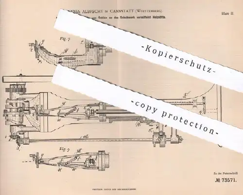 original Patent - Johannes Albrecht , Stuttgart / Cannstatt 1892 | Annageln der Sohle an Schuhwerk | Schuhe , Schuster